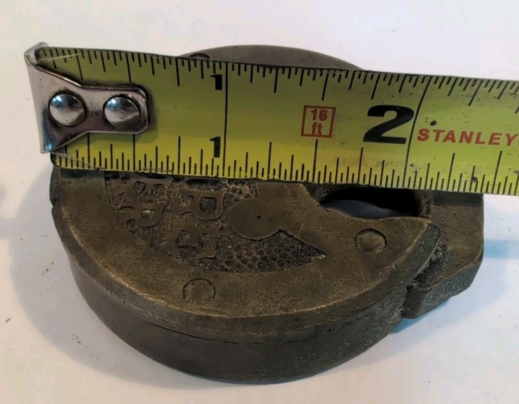 Vintage Antique Old Empire 6 Lever Padlock Lock No Key