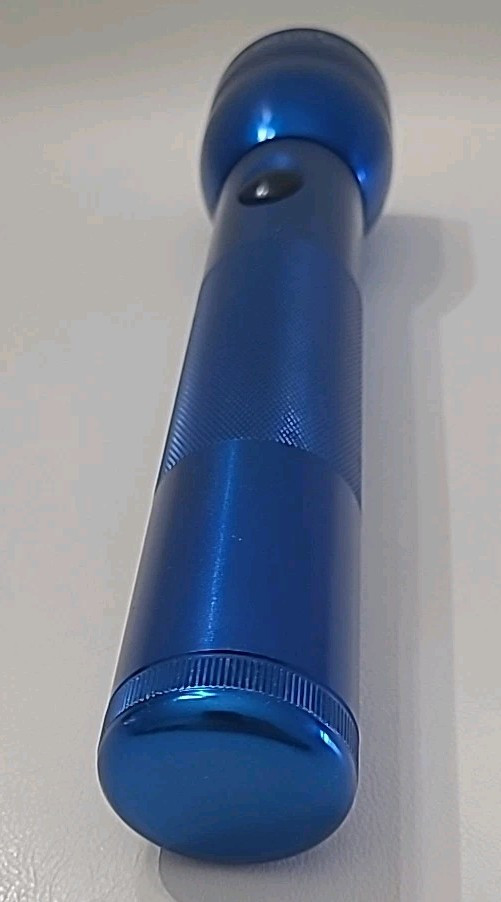 Vintage Blue Mag-Lite Maglite Torch Flashlight Police Guard 9 3/4″ USA (5-A) ⬇️