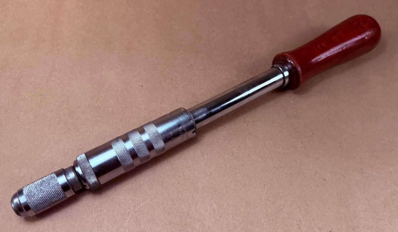 Craftsman West Germany Vintage Push Drill Driver Wood Handle Great Condition