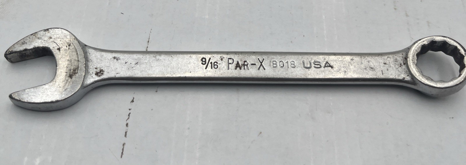 Vintage Par-X B018 Combination Wrench 9/16 12-Point Snap-On Vintage. Made In USA