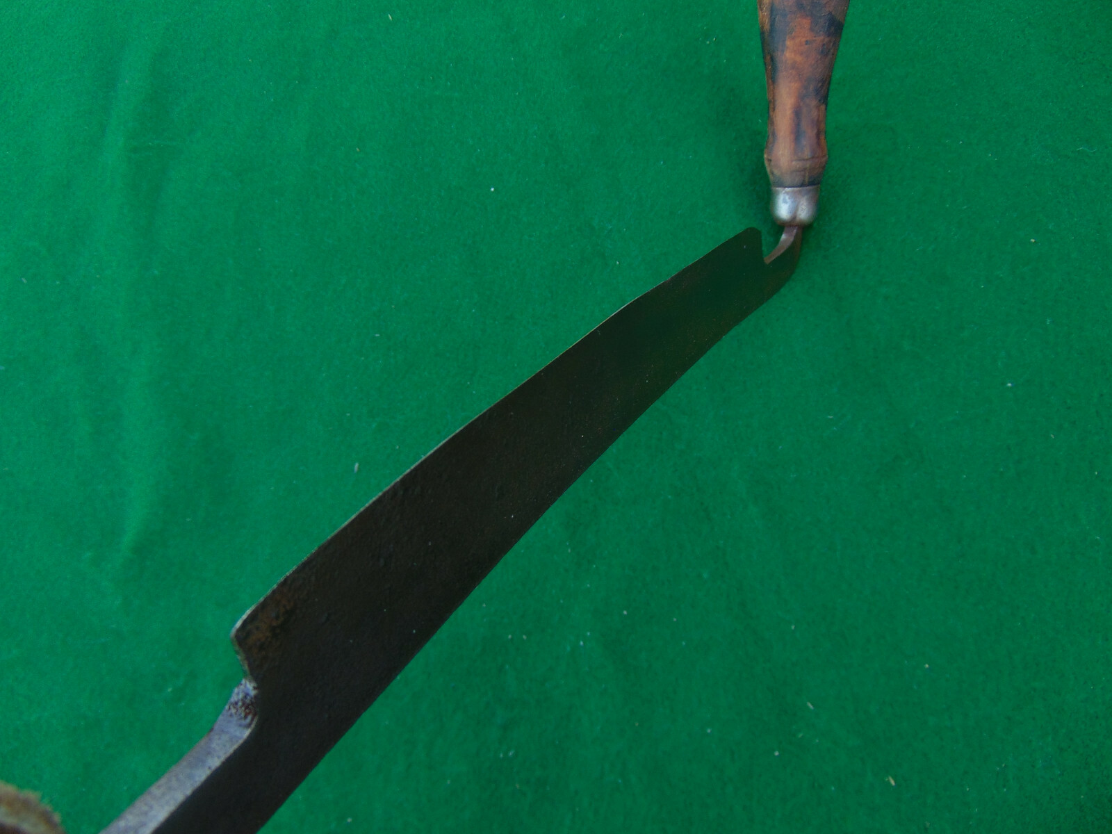 Antique 9″ BLADE Draw Shave Knife 15″ OA Makers Name Illegible Clean