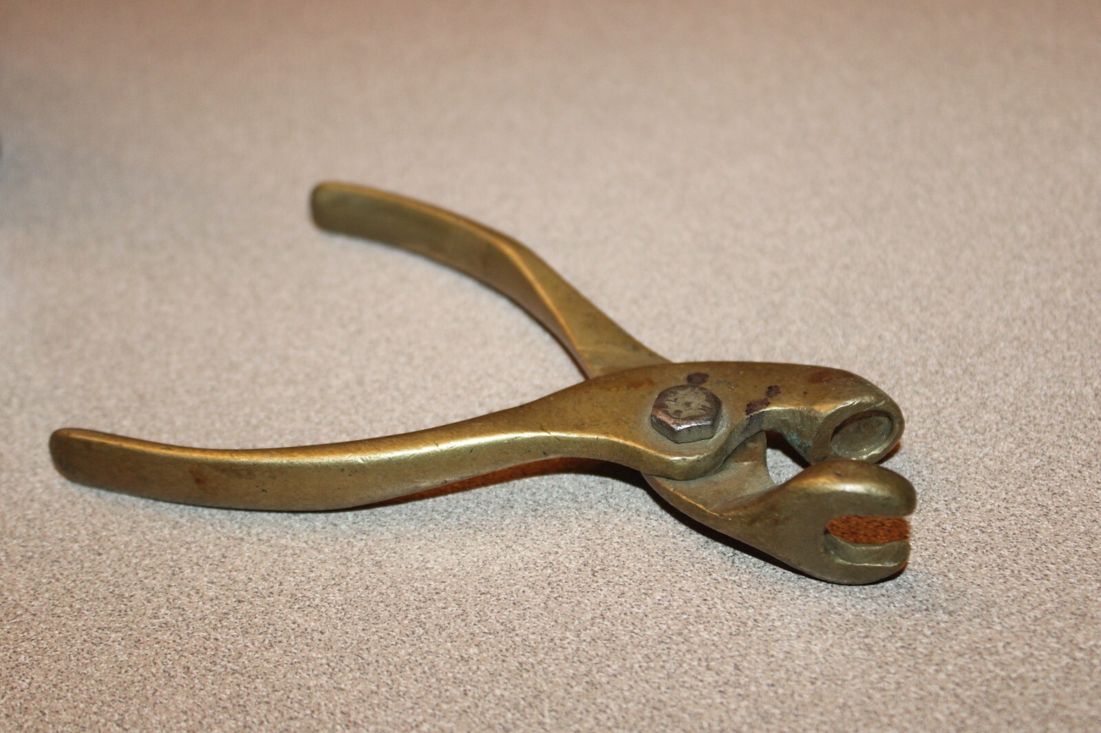 Vintage Brass Pliers Crimpers Hardware Tool