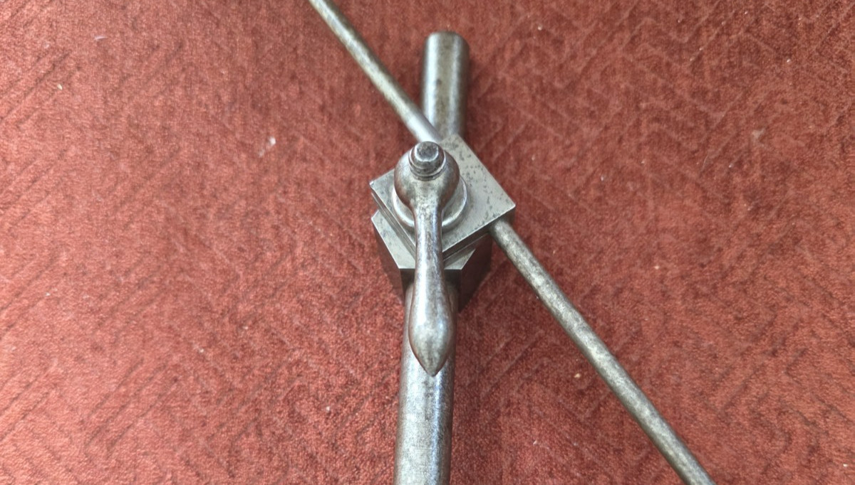 18thC Pewter Surface Gauge Scribing Block Augustine Trent London Antique Tool