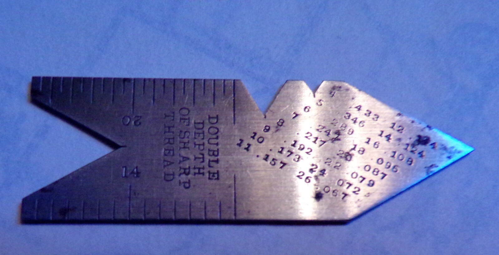 Vintage Brown &Sharpe Thread Depth Gage Machinist Tool