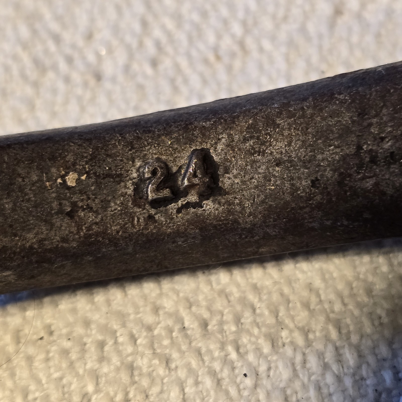 Antique 3/4 Single Box End Striking Wrench Hammer Wrench 9” Marked N In…