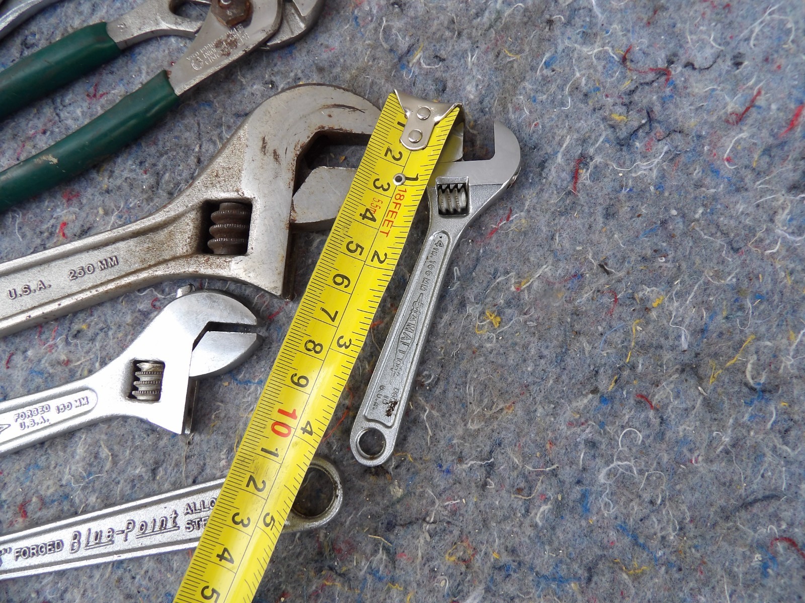 Lot of 7 Diamond Tool, Duluth, Diamalloy USA, Blue Point wrench snips pliers