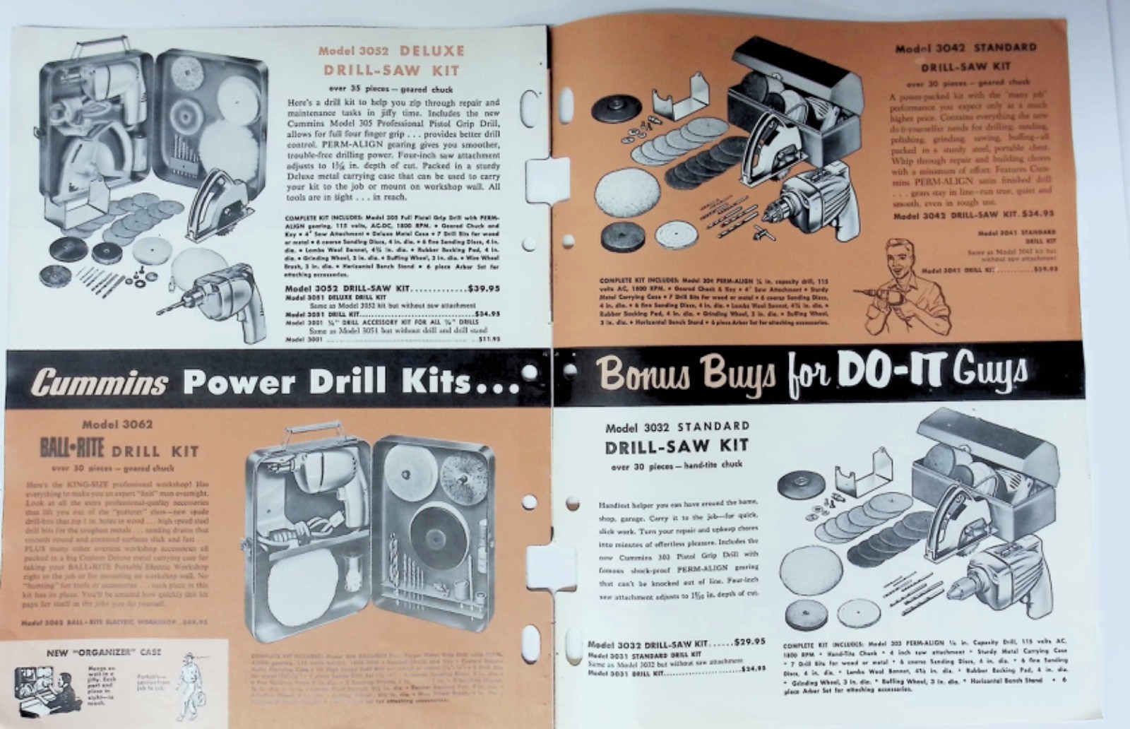 1957 Cummins Brand Portable Electric Tools Catalog Vintage Tools