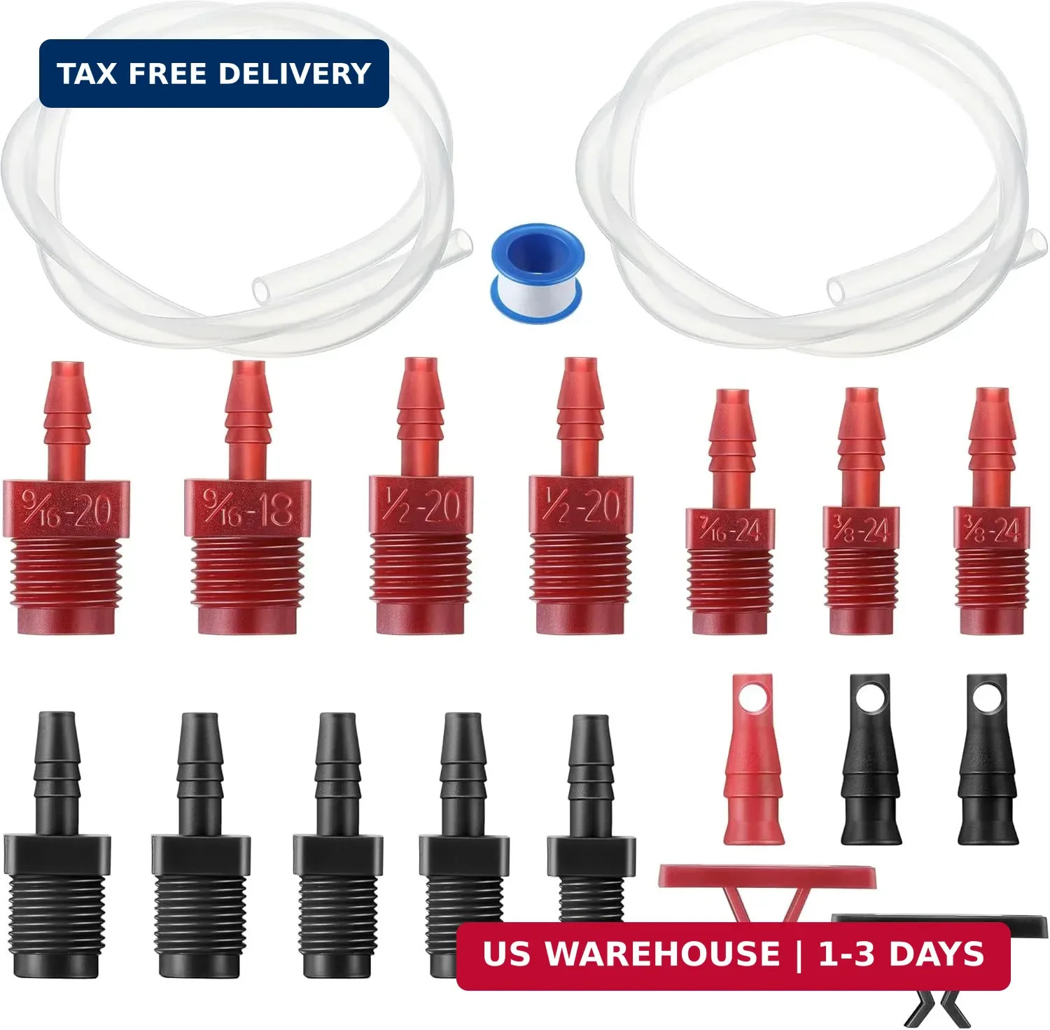 Master Cylinder Bleeder Kit with 22 in Clear Hose,… Complete Brake Bleeder Kit