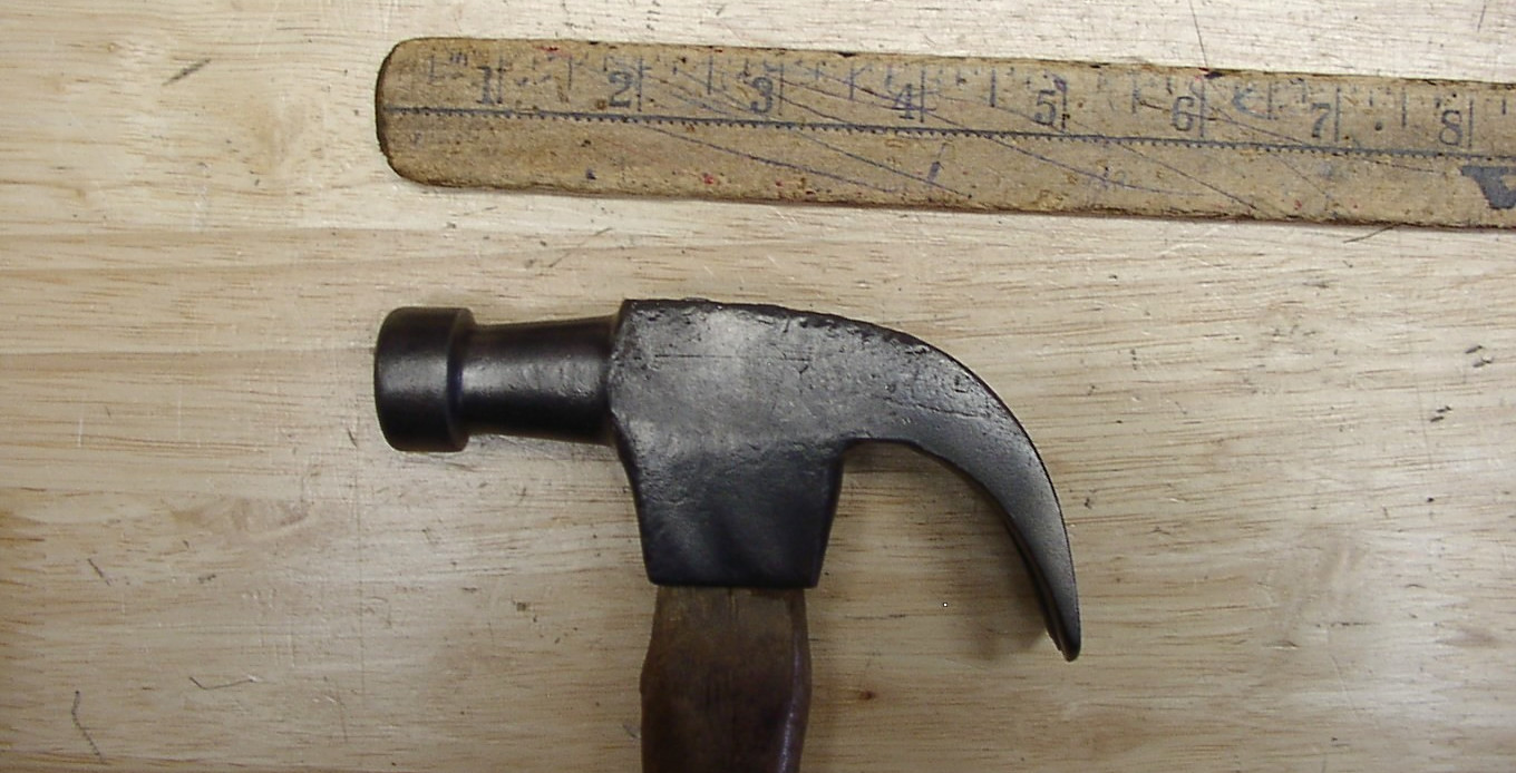 Vintage Cheney Ball Bearing Curved Claw Hammer,1lb. 6.6 oz,4-13/16″ Head,VGC!