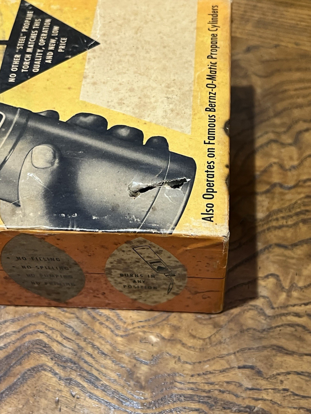 Vintage 1964 Bernzrite Propane Torch Kit Cylinder Tank Box BernzOmatic