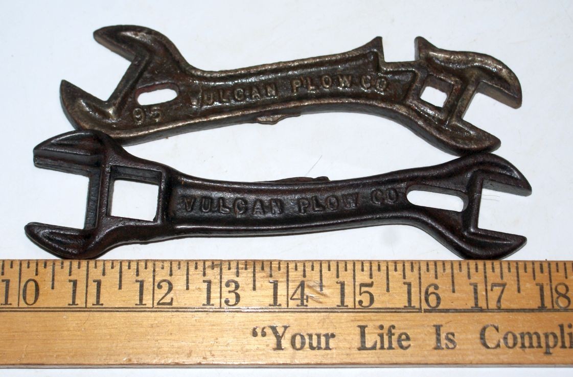 2 VULCAN Plow Farm Implement Wrenches Tools Evansville IN