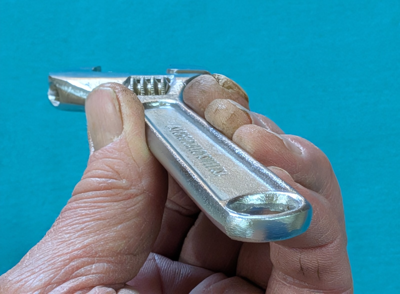 Vintage UTICA 91-6 Adjustable Wrench Older 3-Diamonds Logo Very Good Condition