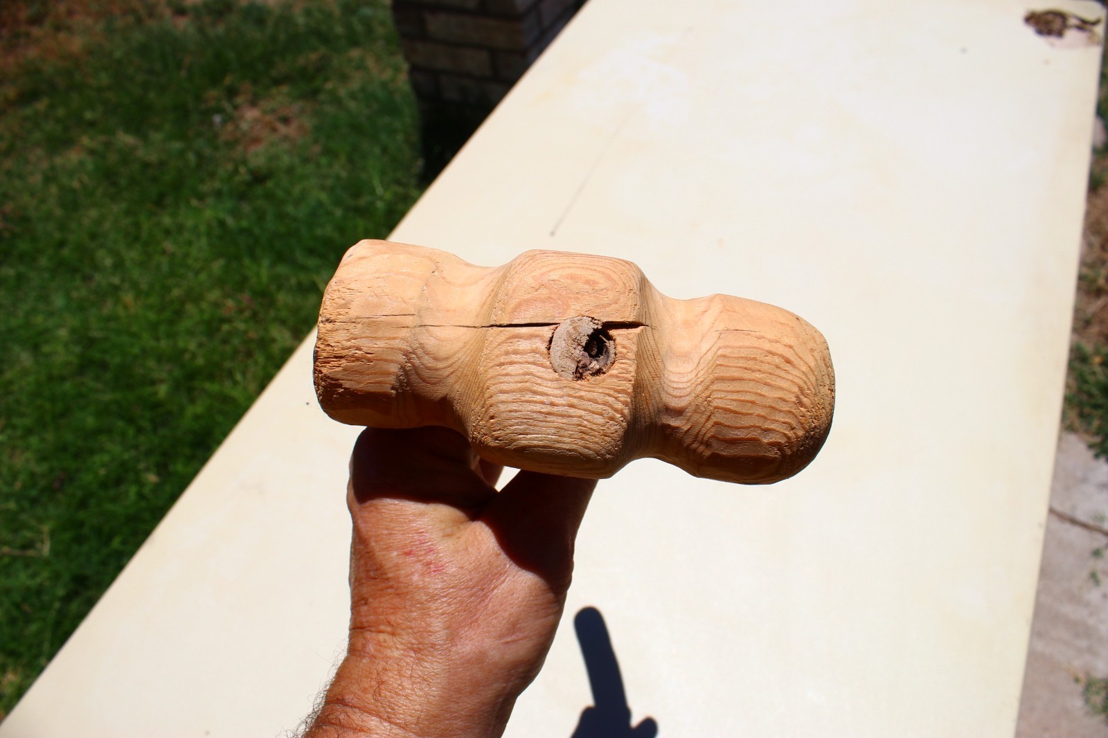 Hand made wood mallet