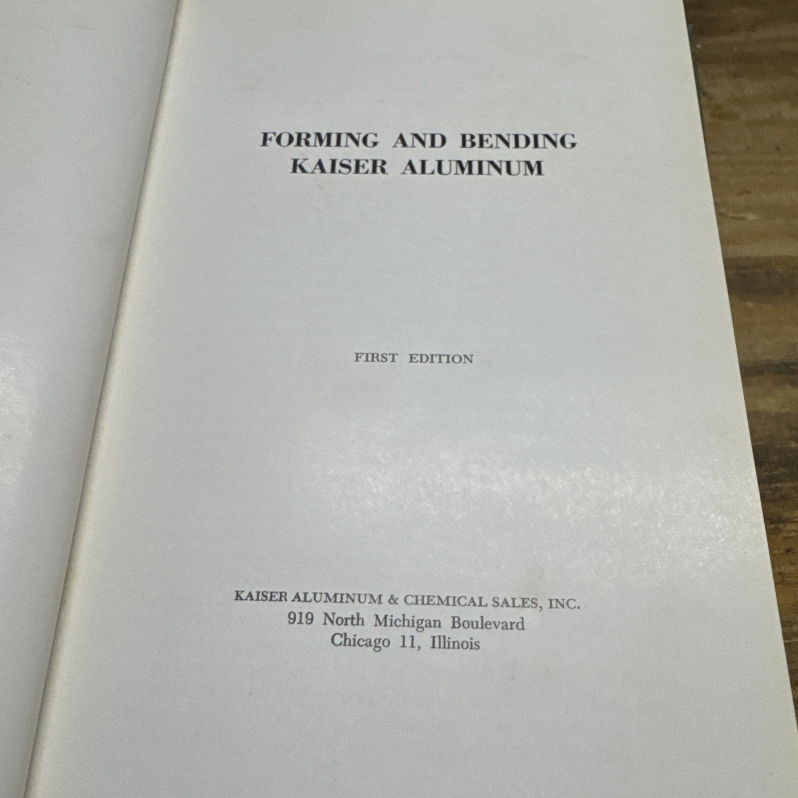 Vintage 1955 Machining Kaiser Aluminum Hardcover Book