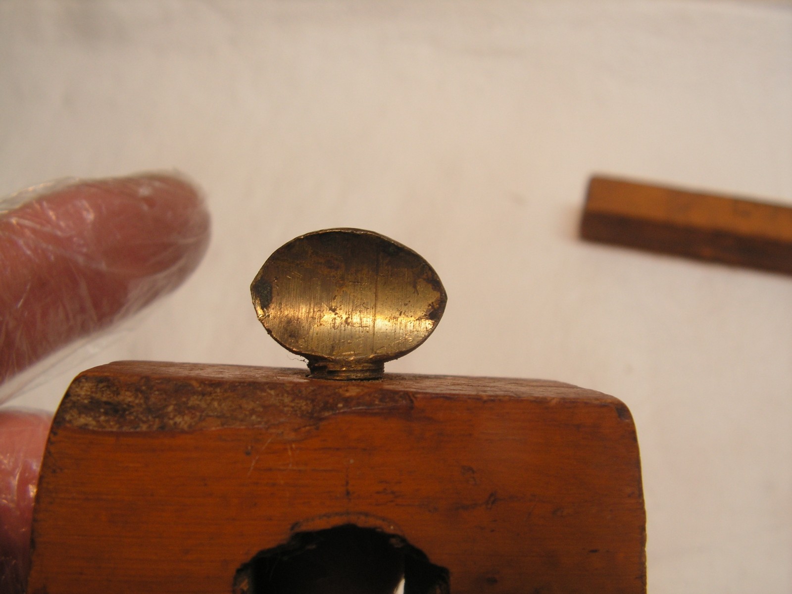 Antique Wood Depth Gauge With Unique Brass design Logo 6″ Depth Scale with point