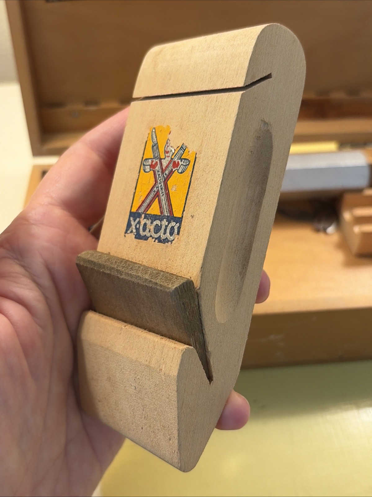 Vintage X-Acto Hobby Chest Wood Box Knife Set Blades Tools Model Craft