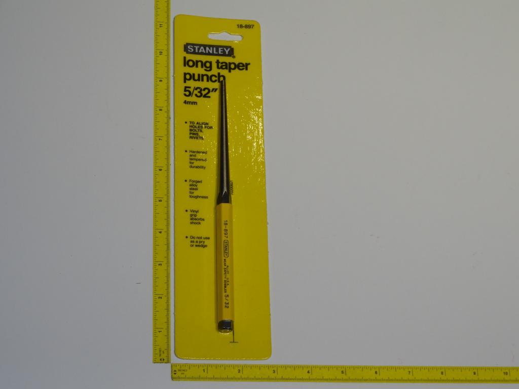 VTG Stanley Long Taper Punch 5/32″ 4mm No.18-897 1985 Date USA To Align Holes