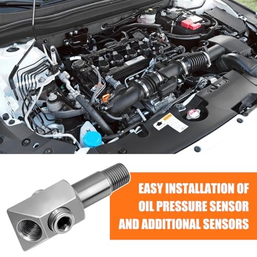 Oil Pressure Sensor Thread Adapter, 1/8-27 NPT Port Plugs for Chevy/GM Small