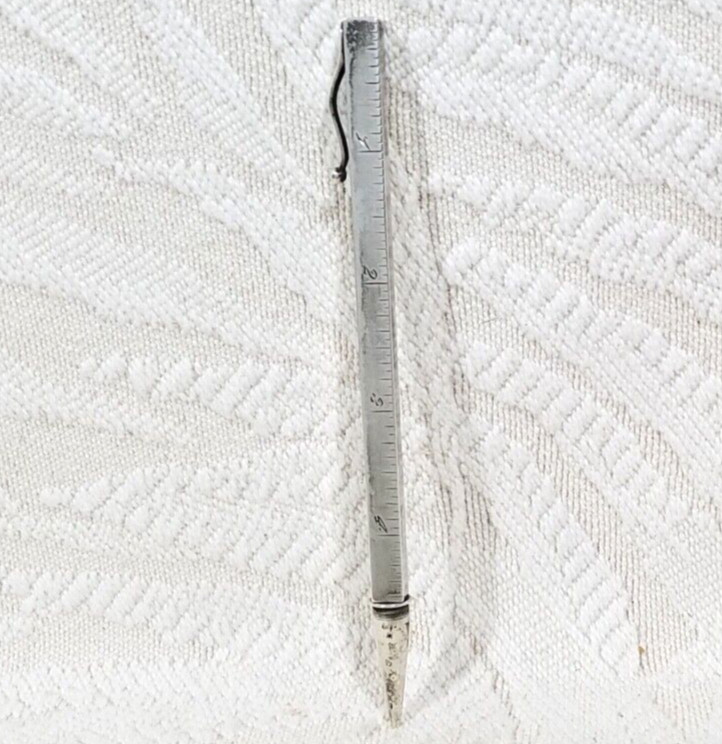 VINTAGE SPAULDING GORHAM STERLING SILVER PEN EXTENSION POINTER 12″ RULER