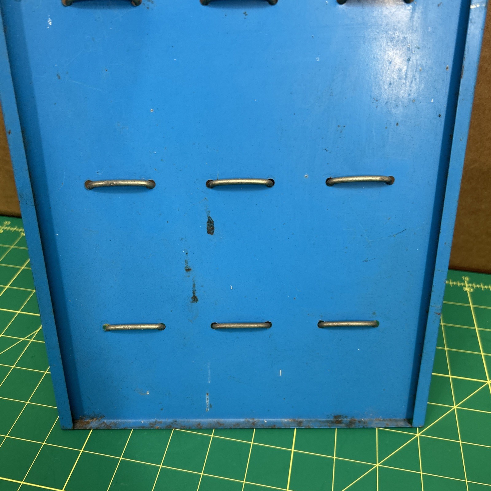 Vintage Blue Ilco Unican Locksmith Hanging Key Blank Display Board Hanger # B