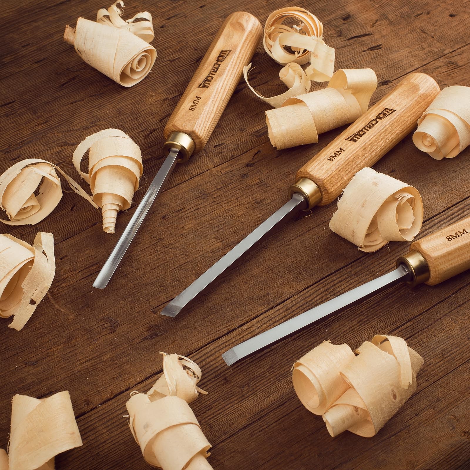 12pieces Woodworking Wood Carving Tools Chisel Set With Canvas Bag Razor Sharp C