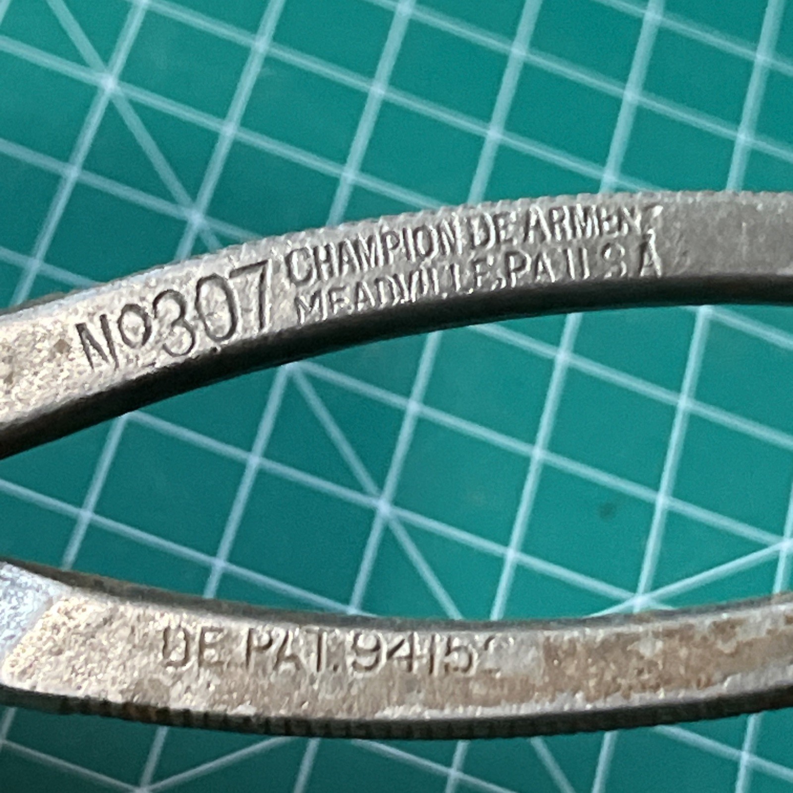 Vintage Champion De Arment No. 307 Battery Pliers Meadville PA USA – Pat 94156