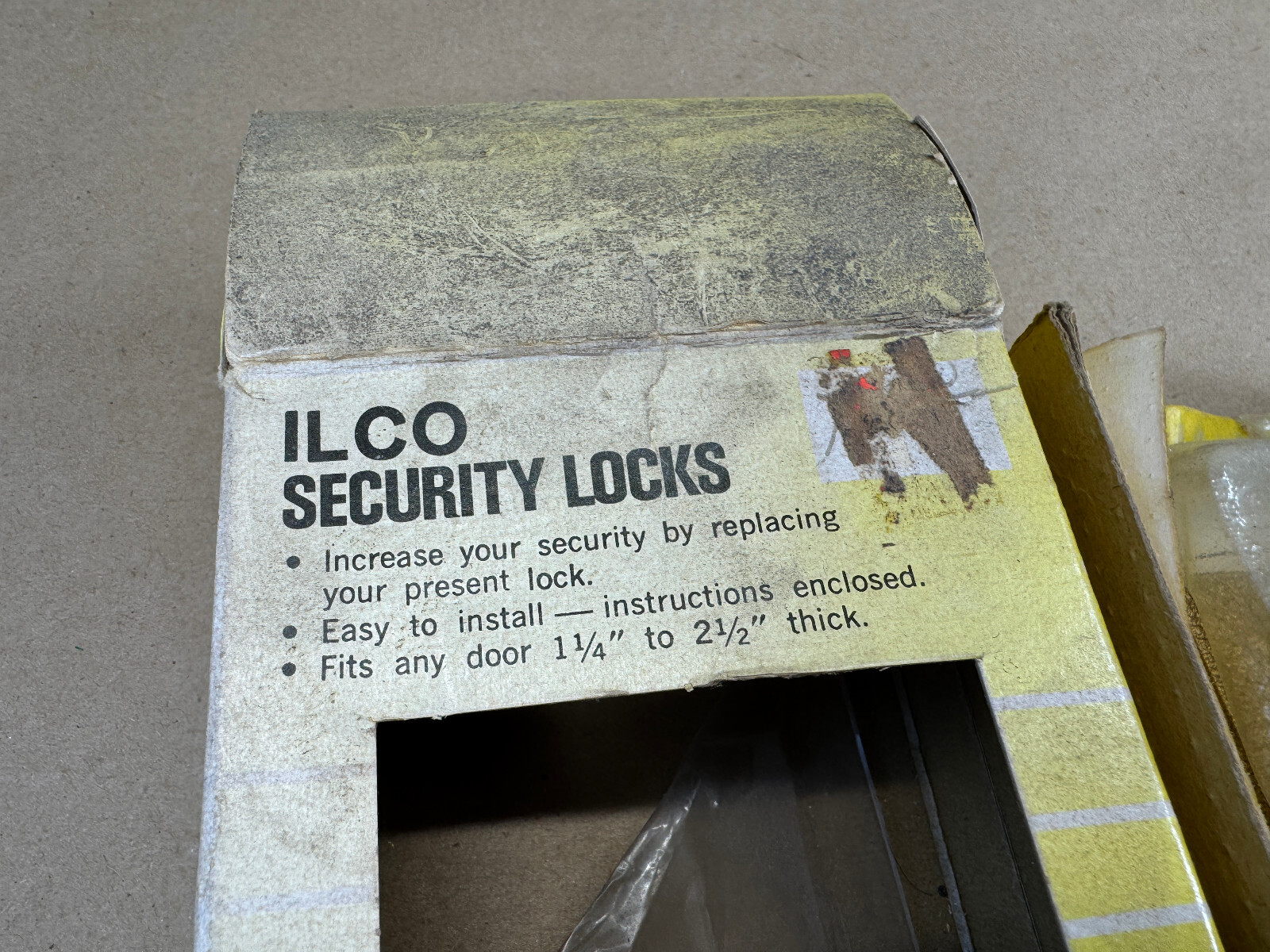 Vtg ILCO Security Lock New in Open Box Rim Deadlock Double Cylinder NO KEY