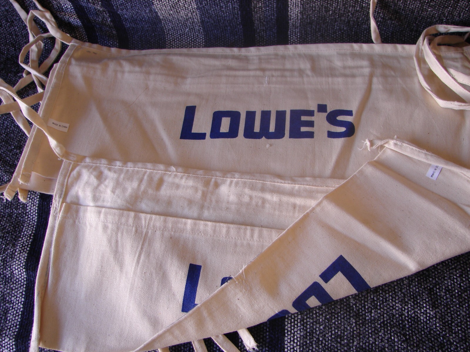 TWO Vintage Lowe’s 2 Pouch Nail Aprons – NOS!