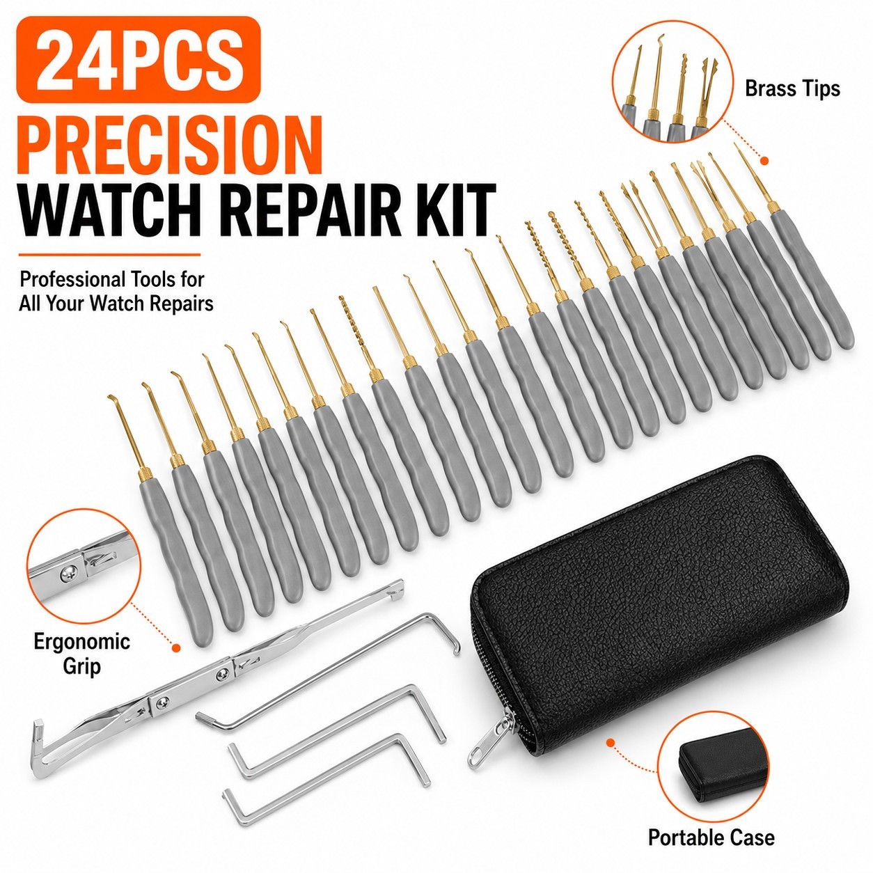 24PCS Deadbolt Installation Kit Door Lock Hole Saw Guide Latch Template Tool Set