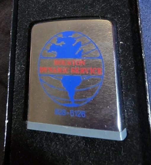 Vtg Advertising 6260 Zippo Rule Tape Measure w/ Box Houston Dynamic Service