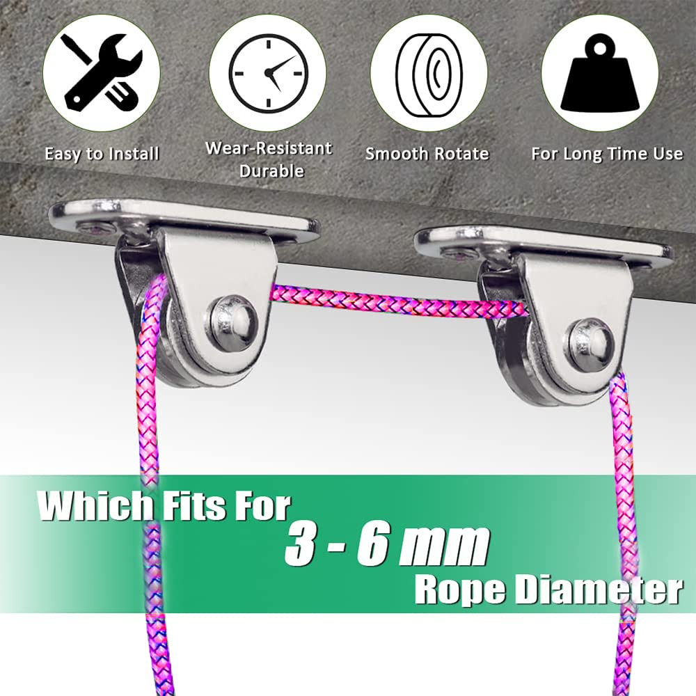 Small Pulley Block Silent Pulley,Single Pulley Block,304 Stainless Steel Pulley