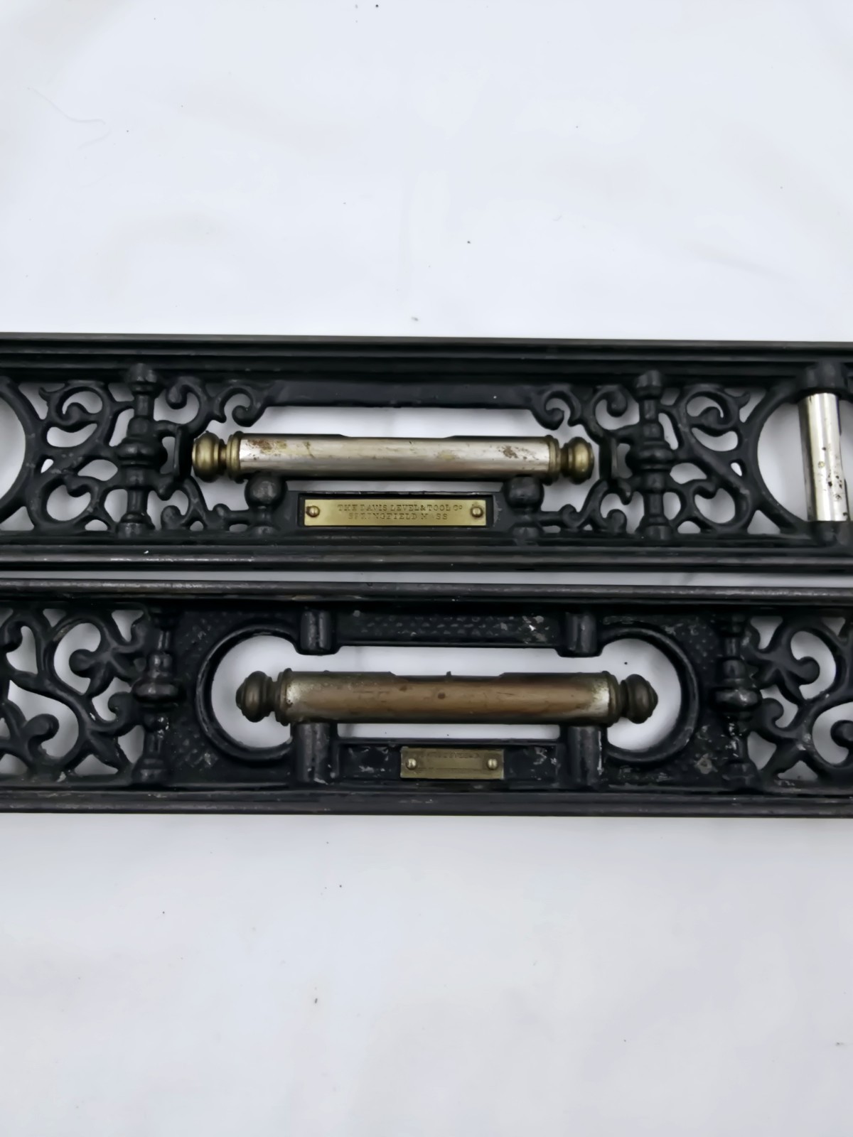 Davis Level & Tool Cast Iron Levels 24″ 18″ 1883 Pat. Matching Pair