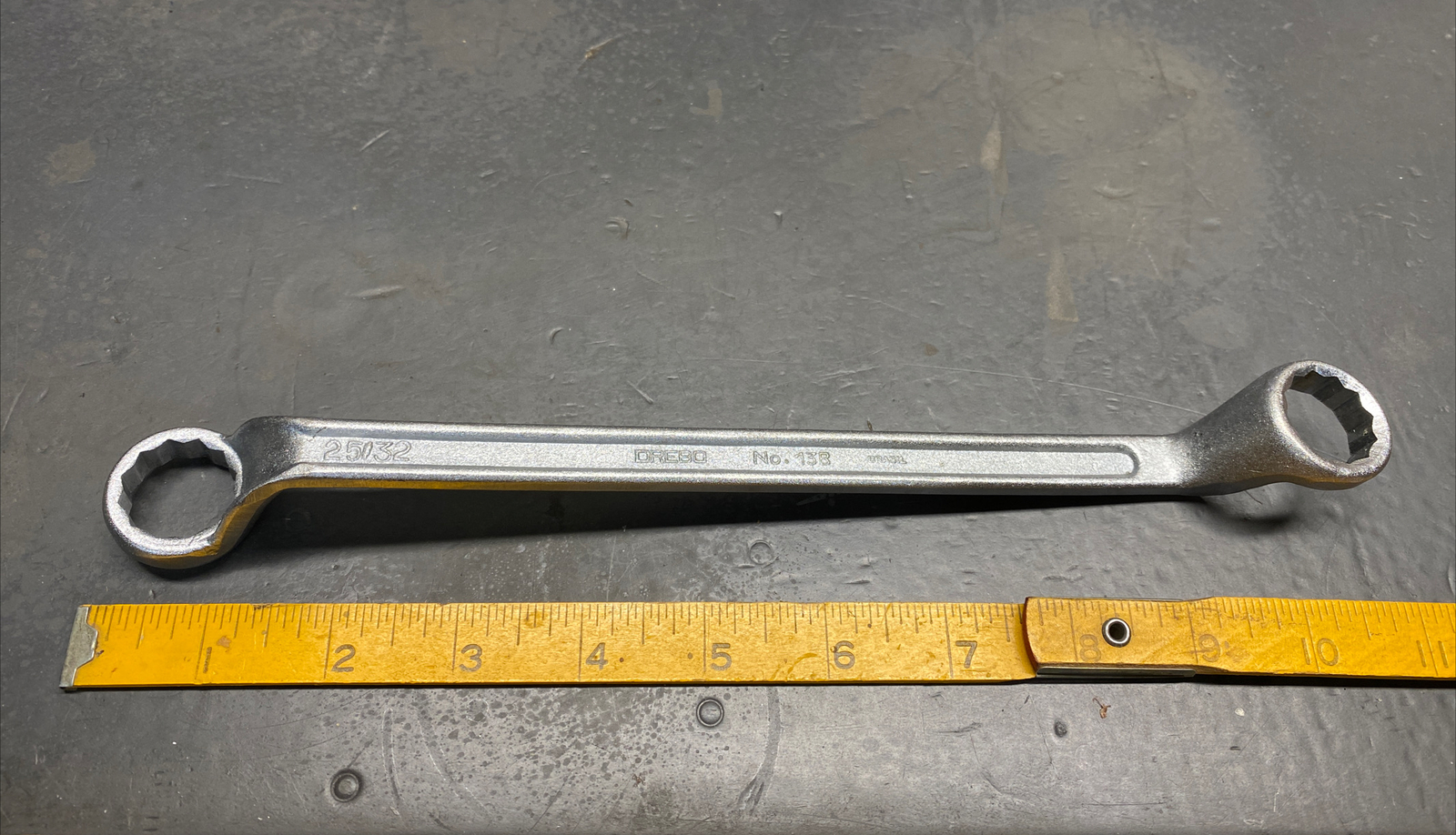 Vintage Drebo No. 13B 25/32” X 3/4” 12 Point Offset Double Box End Wrench! Nice