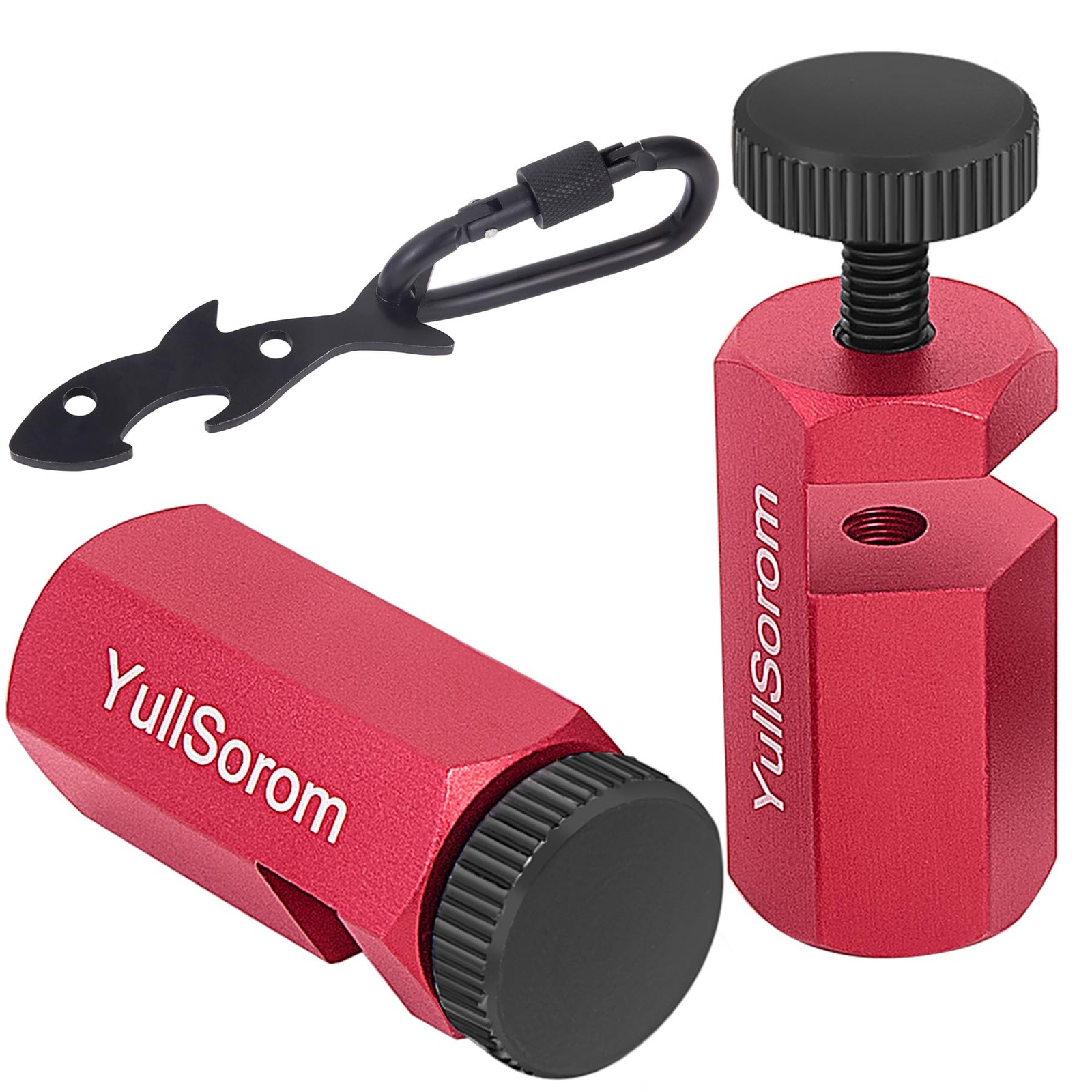 Tall Stair Gauges for Framing Square with Holder and Carabiner Red Kit