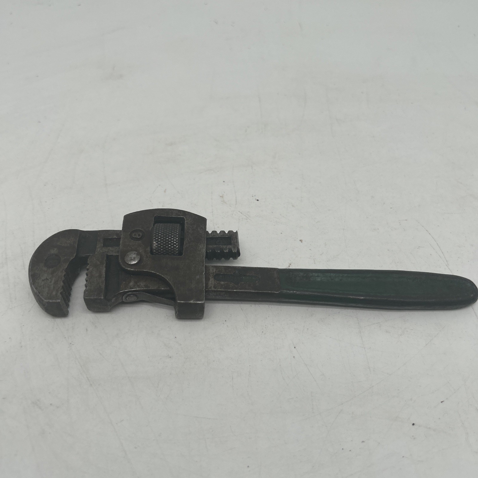 Vintage Stillson Erie Tool Works PA., Wood Handle #8 Pipe Wrench J65