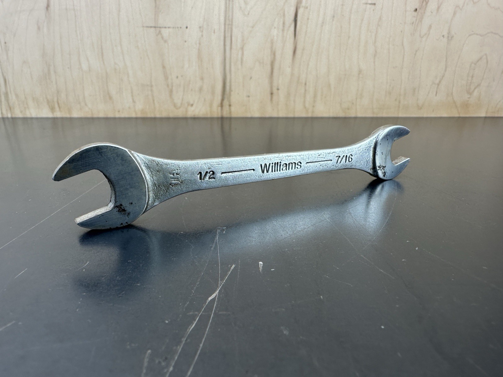 Used Vintage Williams Open End Wrench 1/2″ X 7/16″ Model 1725 Made In Usa