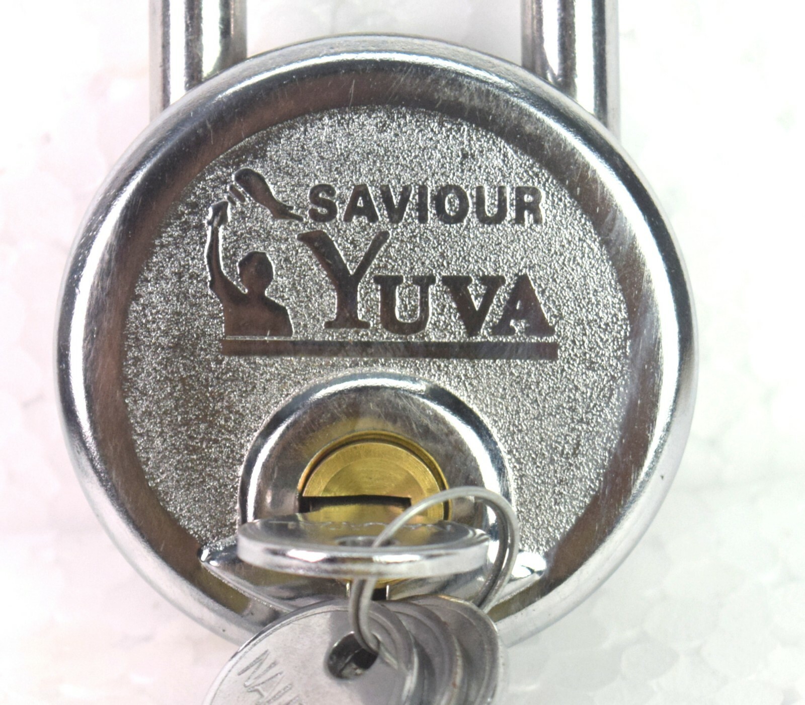 Nice Stylish Indian Iron strong shutter double locking Saviour Padlock. i42-65
