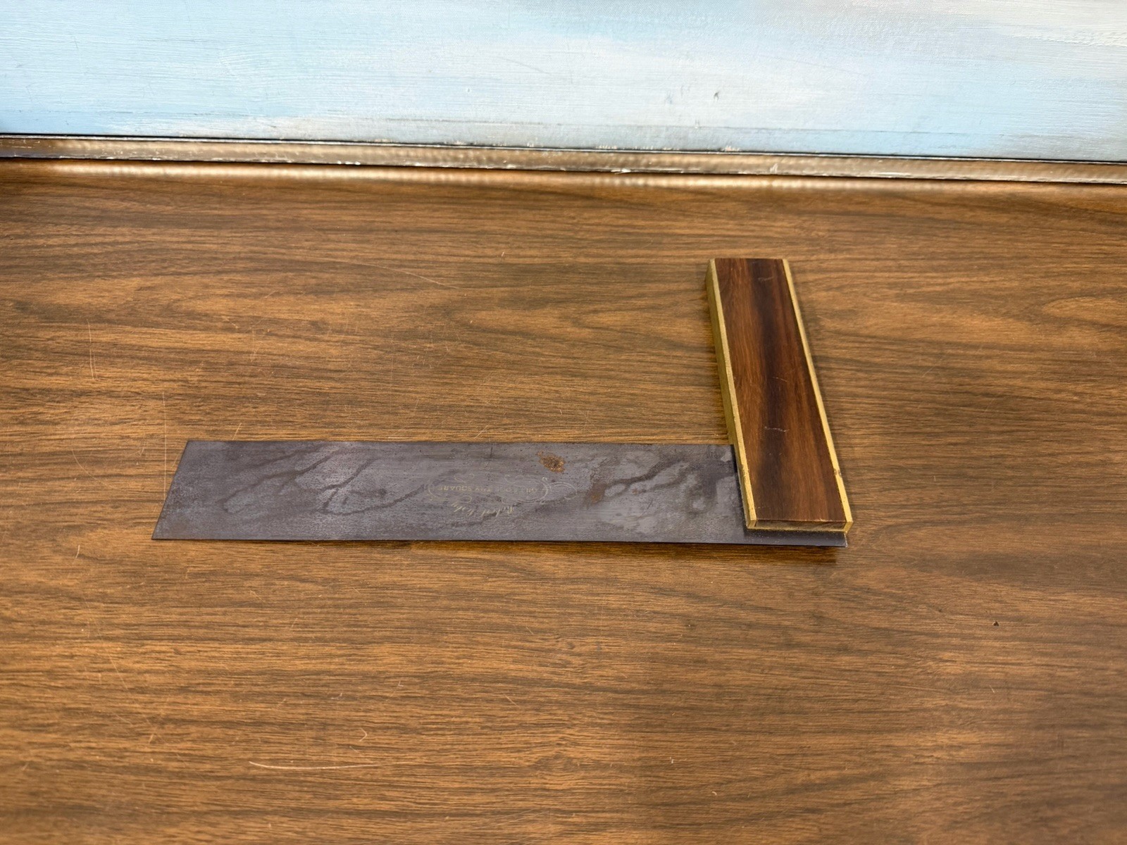 Robert Sorby Large 12″ Gilt Edge Try-Square Rosewood/ Brass Sheffield England