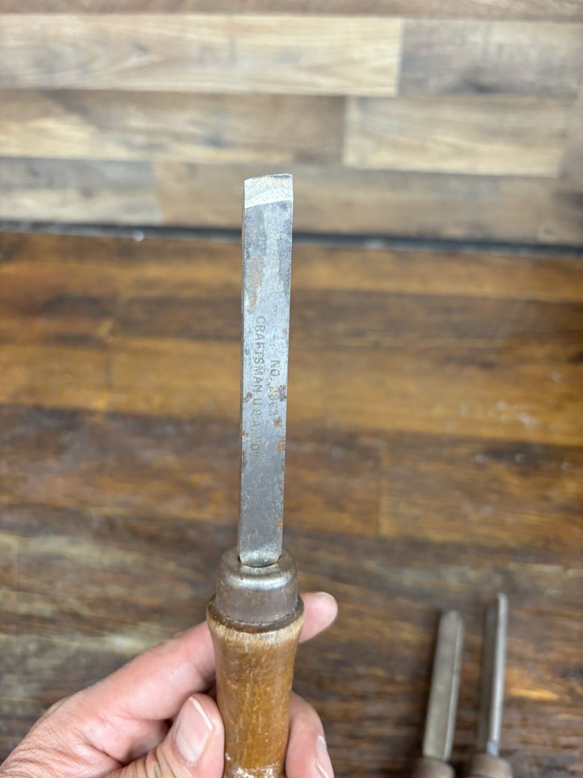 4 Craftsman Chisels Lathe Carving Tools. 2852, 2851, 2862 and Illegible model