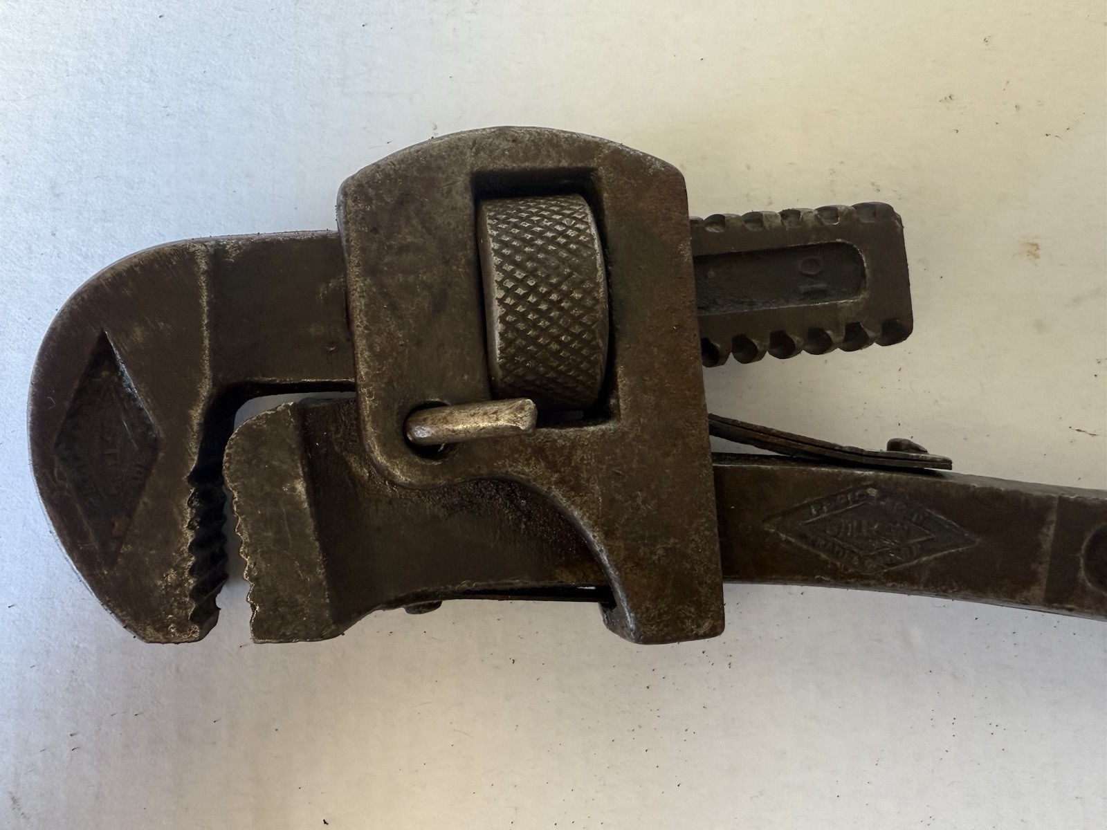 Vintage STILLSON 10” Adjustable Pipe Monkey Wrench USA NY Drop Forged Tool Steel