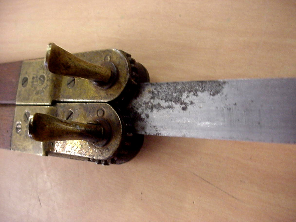 Antique Brassy Carpenters LANGLAIS PATENT Angle Dividing Bevel Square circa 1894