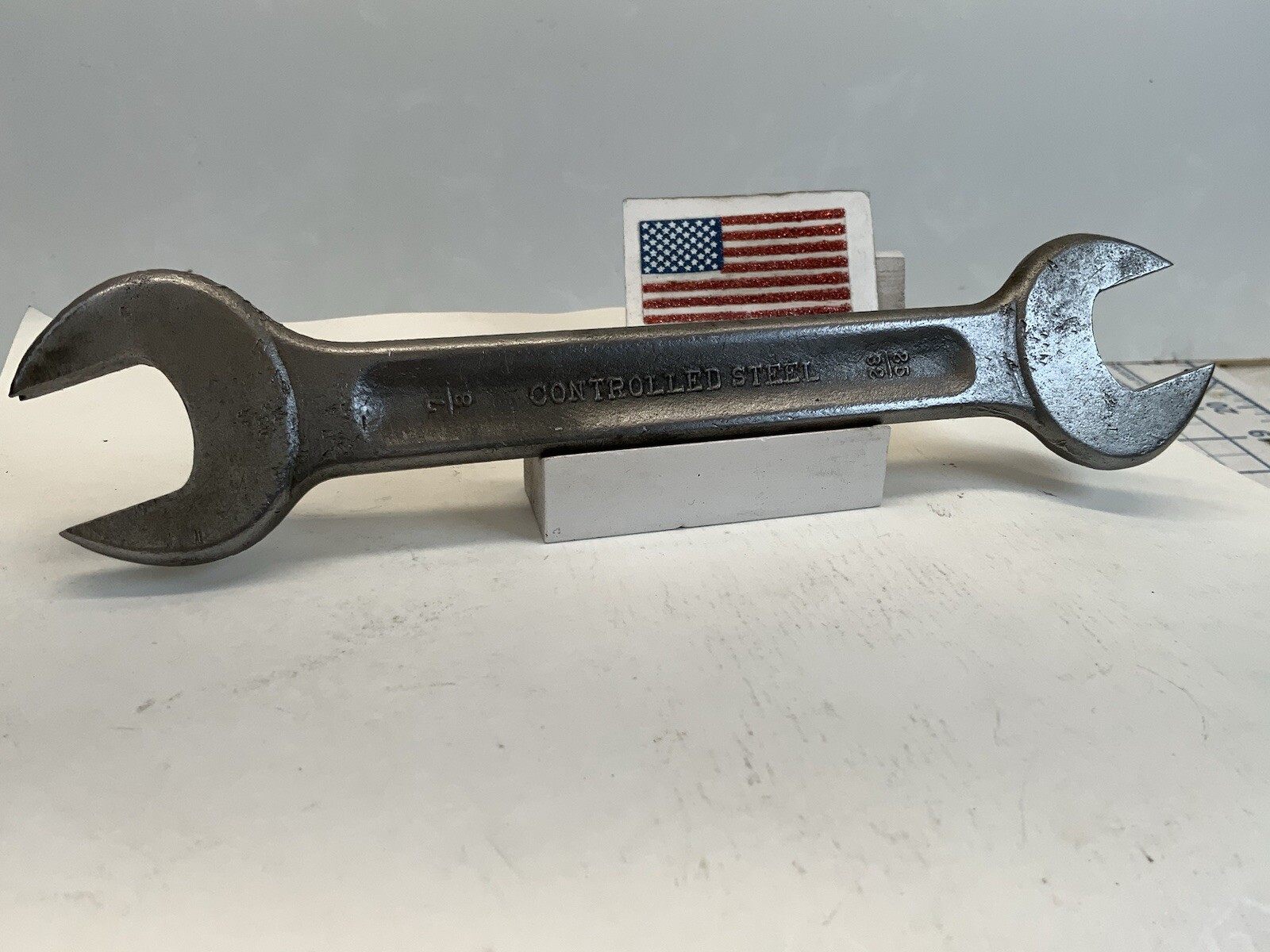 J. P. Danielson Open End Wrench -Controlled Steel- 7/8 X 25/32″. USA E-8-9 Date