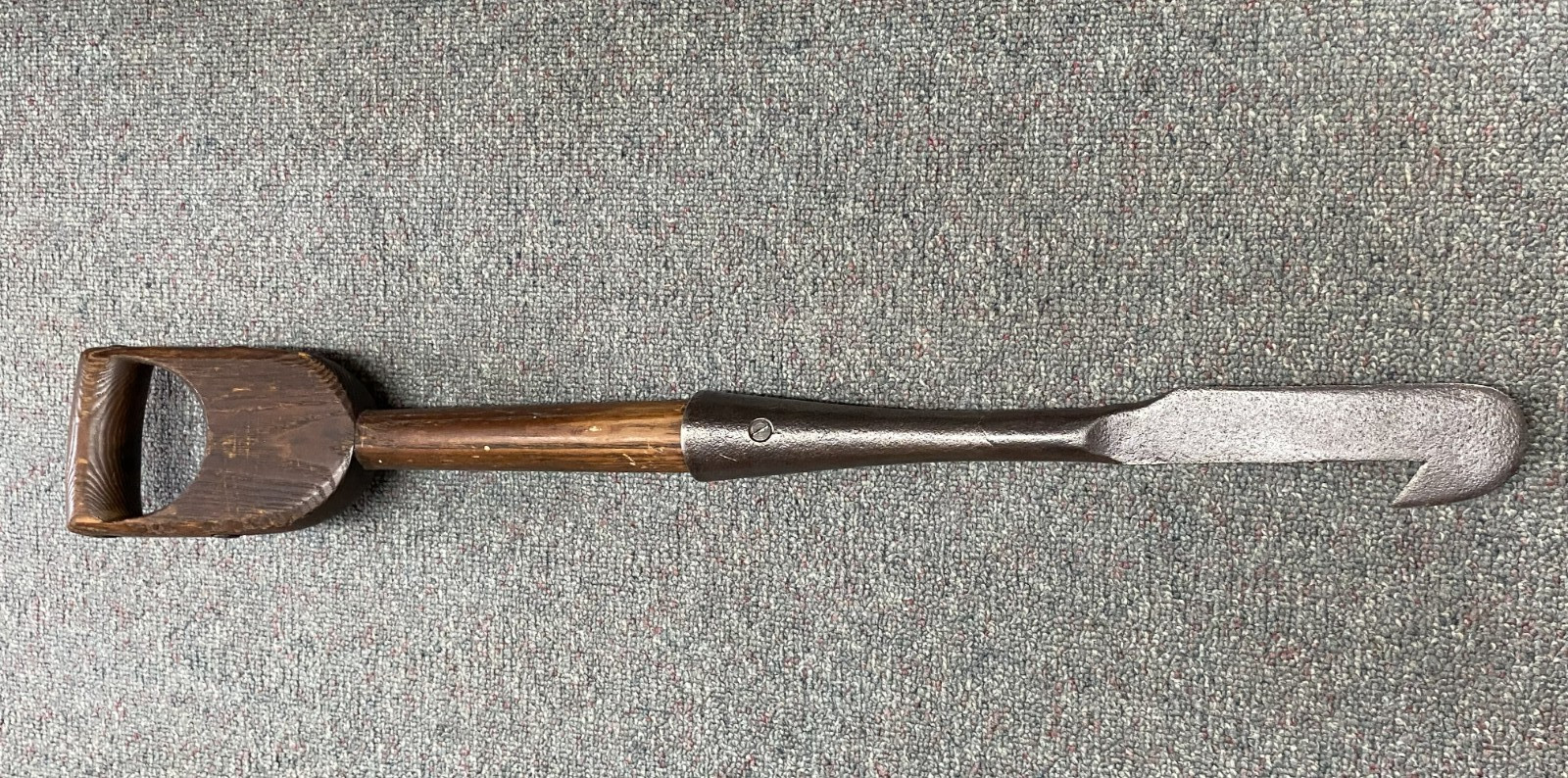 Antique Forged HOOK TOOL 28″ Long w/ Great Wooden Handle Must See