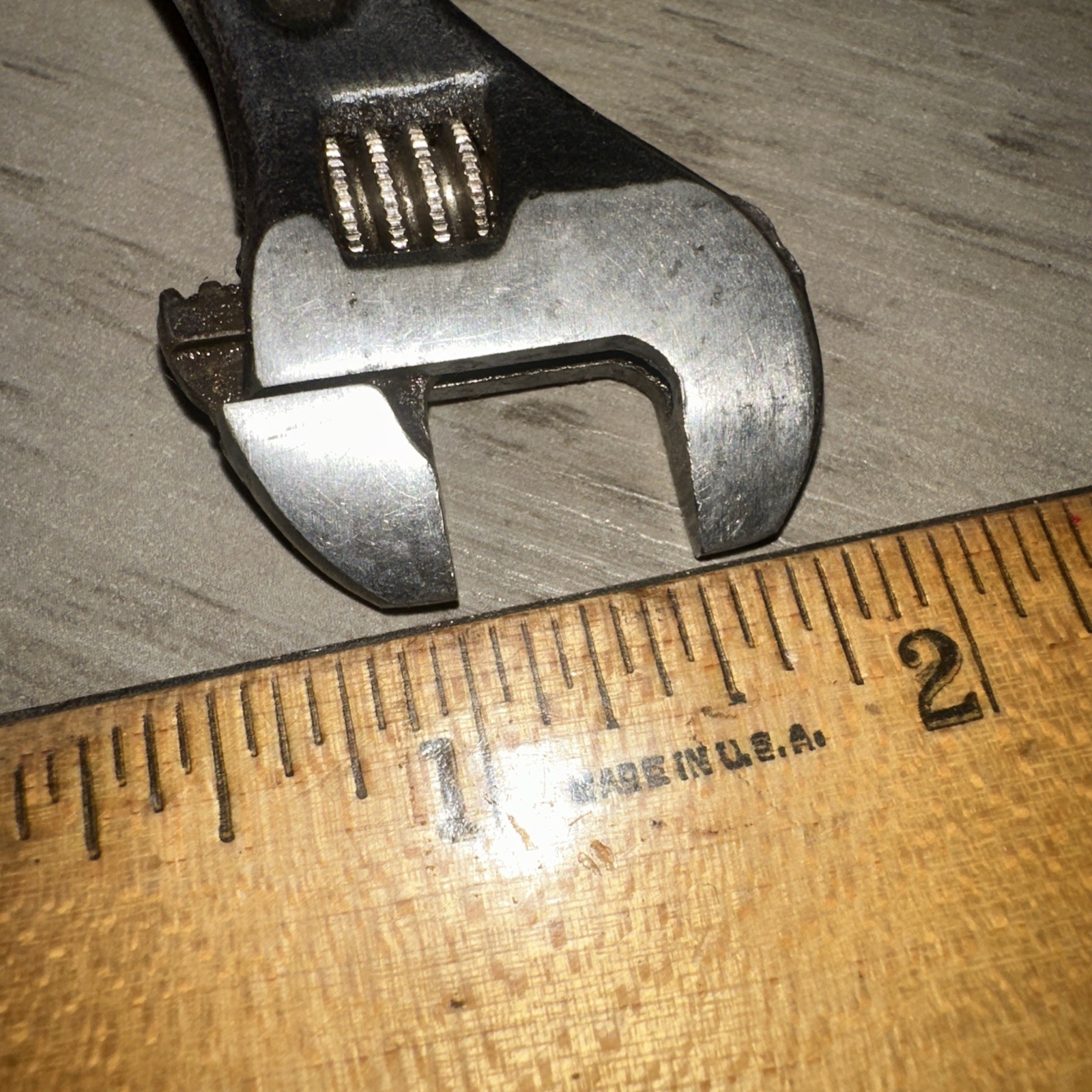 Vintage Utica 4” Adjustable Wrench Three Diamond Logo USA Rare!! 90-4