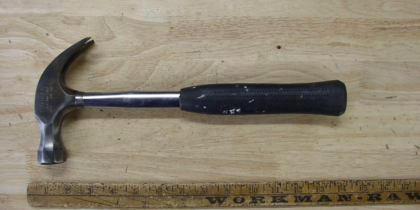 Vntg Stanley Steelmaster ST1 Curved Claw Hammer,20 oz. Head,Blk Rubber Grip,EXC