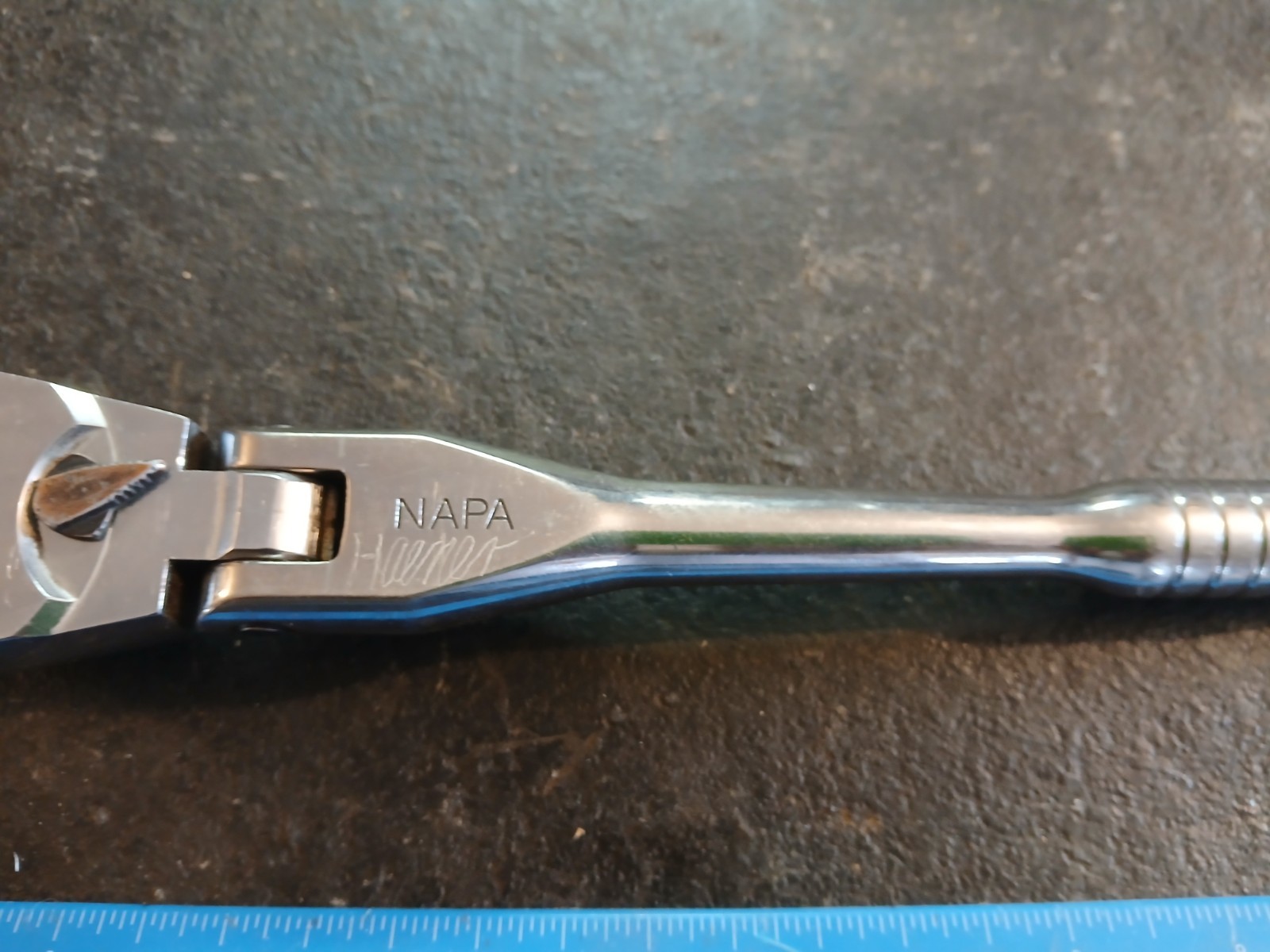 NAPA Vintage ½” Drive Flex Handle QR Ratchet NS55, Owners Marks, U.S.A.