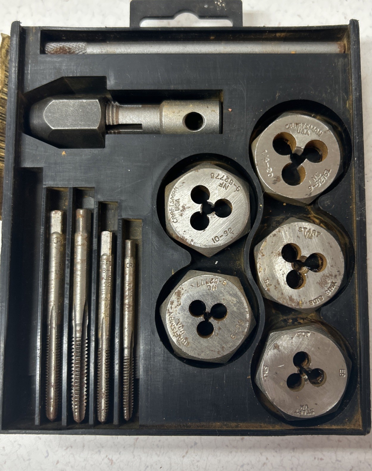 Vintage Craftsman 11 Piece Tap & Die Set 9-52308 Made in USA