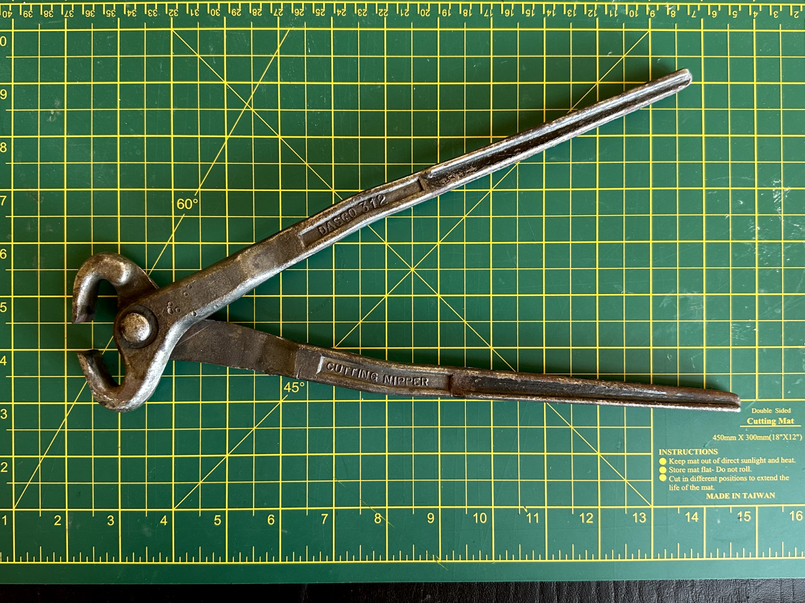 Vintage DASCO 312 Cutting Nipper – Heavy Duty 12″ metal-farrier-Hoof-blacksmith
