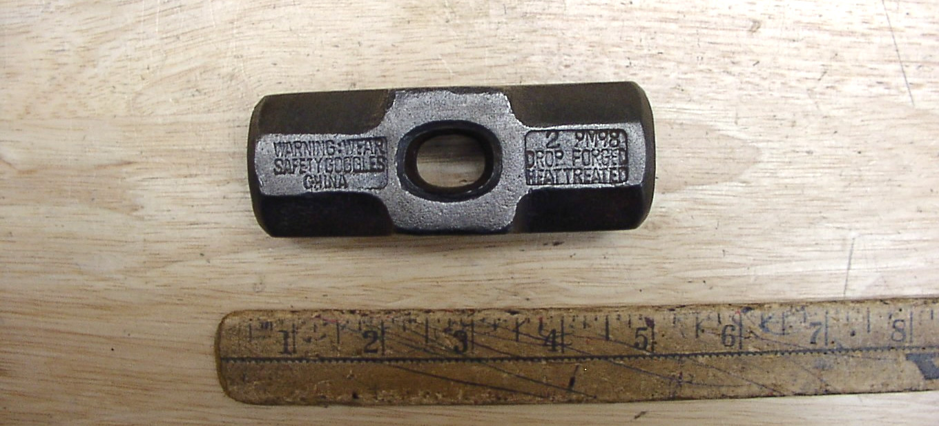 China 2lb Hand Drilling Hammer Head,4-1/8″ ,W/1-1/2″ W X 1-7/16″ Oct. Faces,GOOD