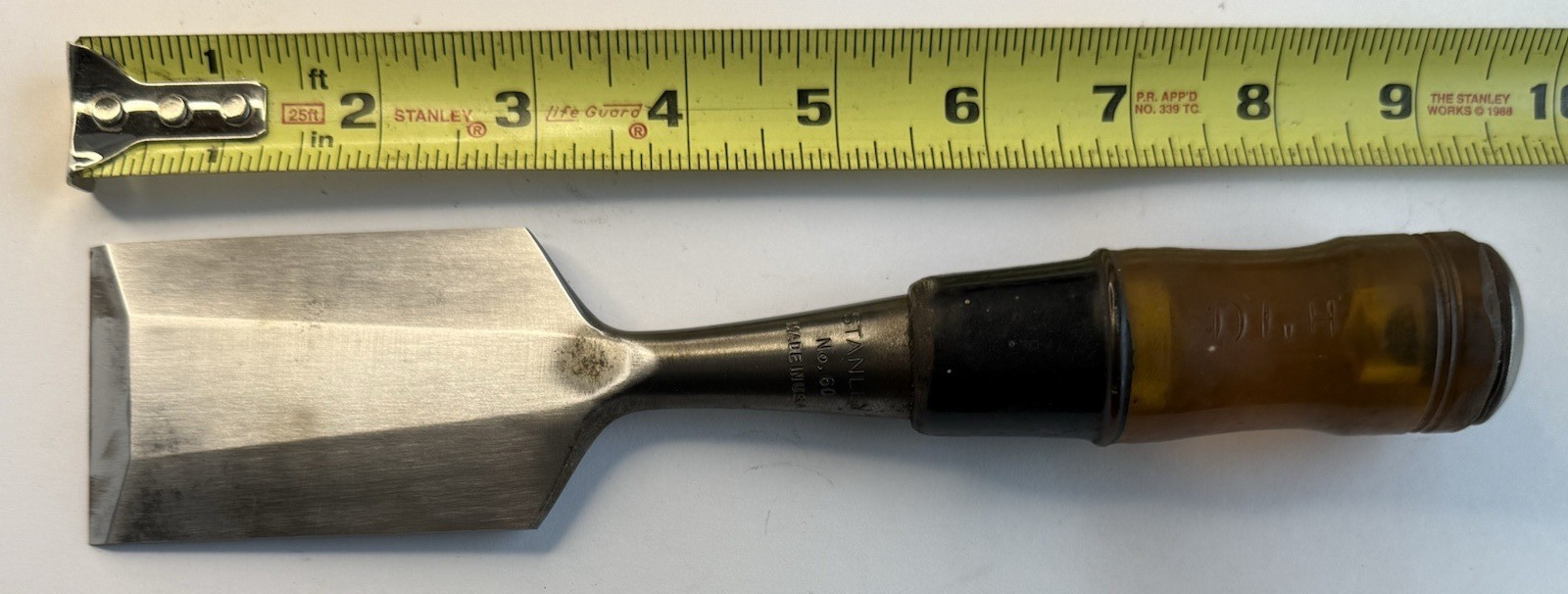 Stanley No.60 Made in USA 2″ Wide Woodworking Chisel